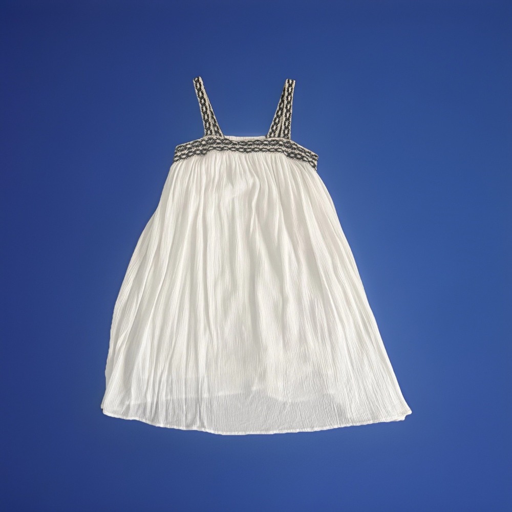 GOA BEACHWEAR‎ By JAPNA GREEK Style Lined Resort Dress Swim Coverup Small White